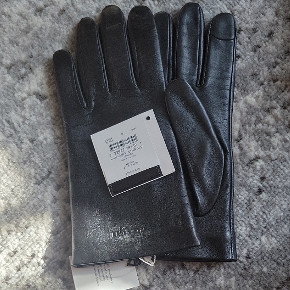 Coach Black Leather Gloves - Picture 3 of 3